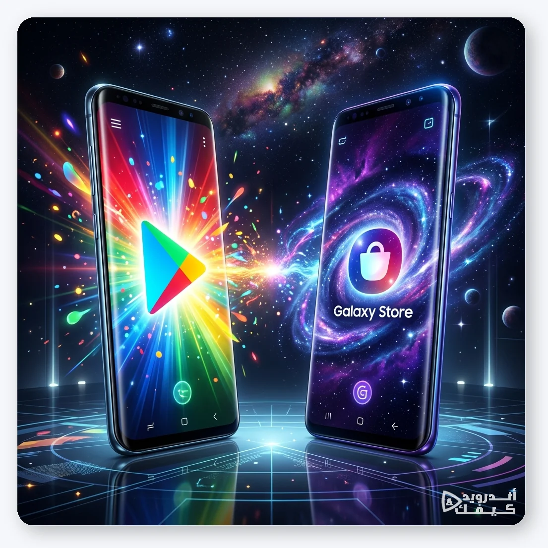 مقارنة بين Google Play و Galaxy Store