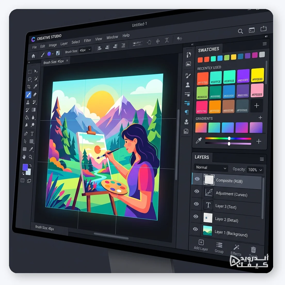تصميم وتعديل الصور ببرنامج GIMP