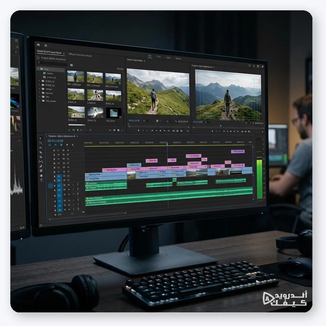 واجهة برنامج Shotcut للمونتاج