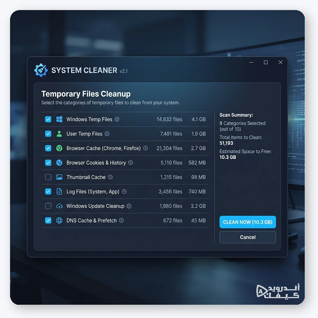 برنامج BleachBit لتنظيف ملفات الكمبيوتر