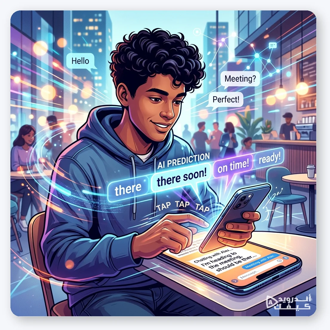 كتابة سريعة مع التنبؤ بالكلمات