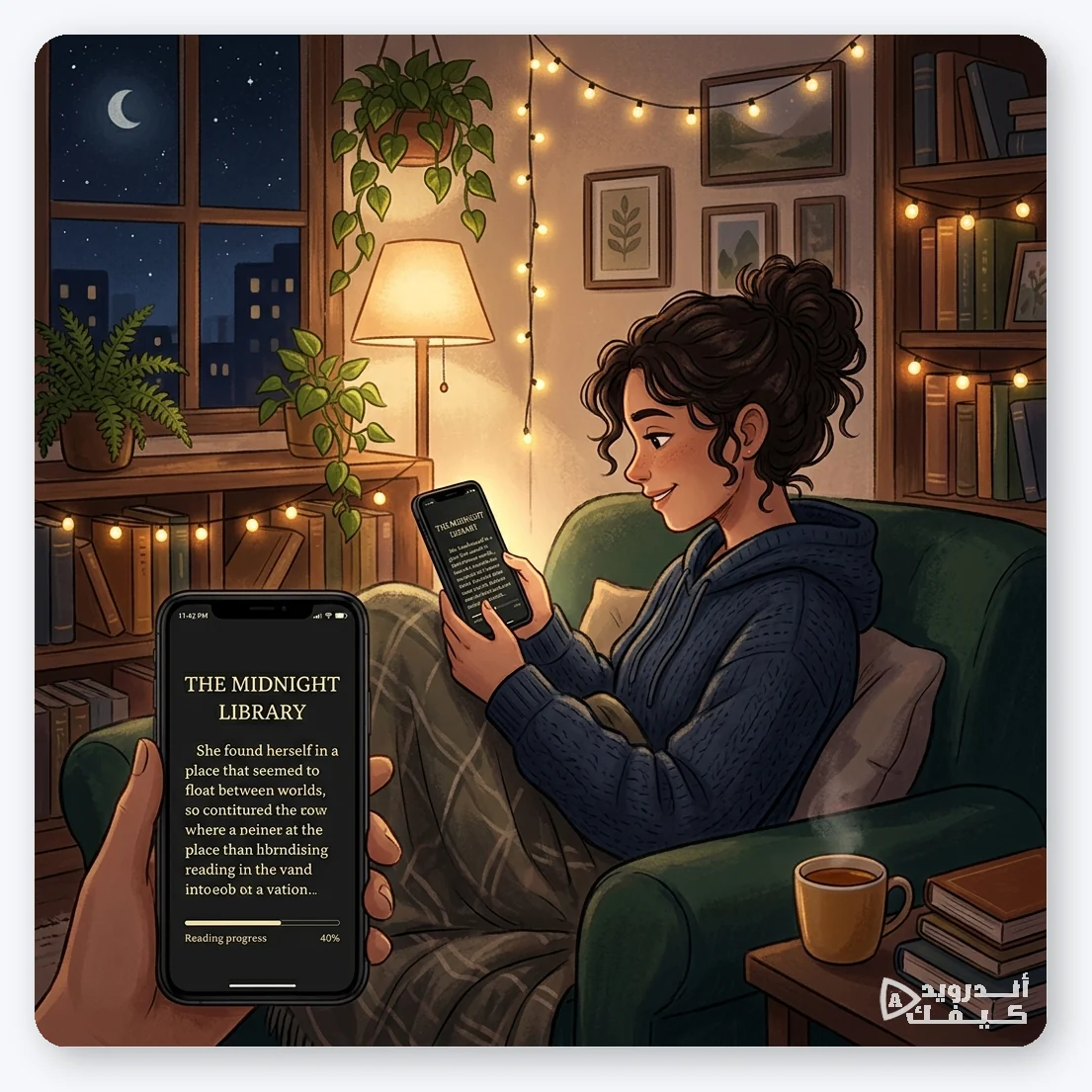 القراءة الليلية المريحة للعين في تطبيقات PDF