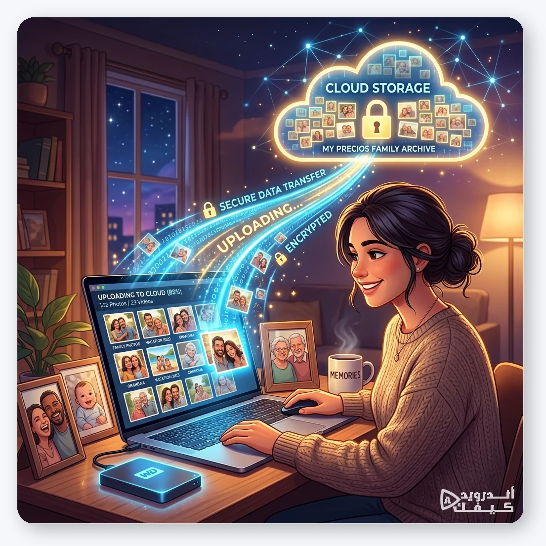 تخزين الصور العائلية والملفات بأمان على الإنترنت