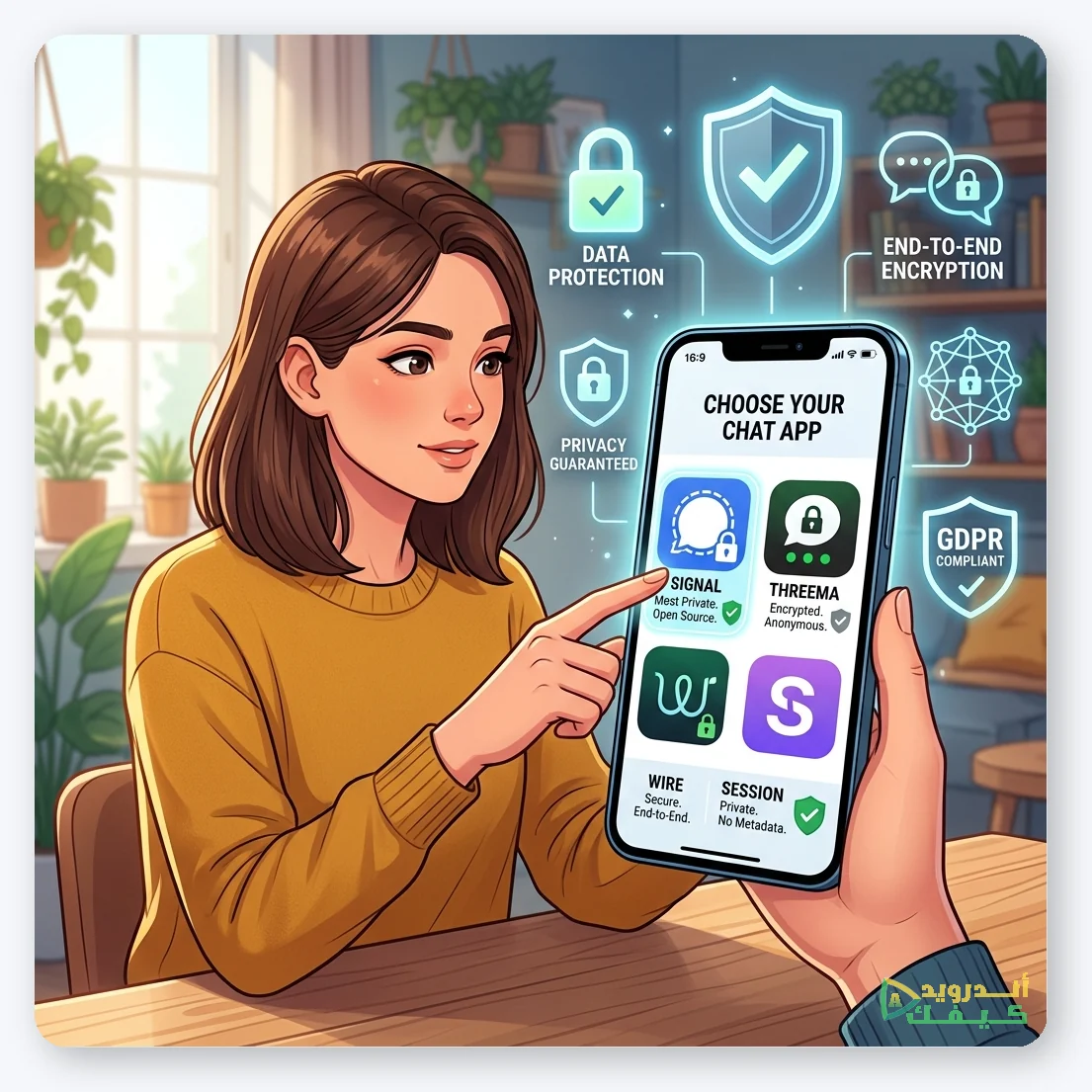 اختيار تطبيق الدردشة المناسب للخصوصية