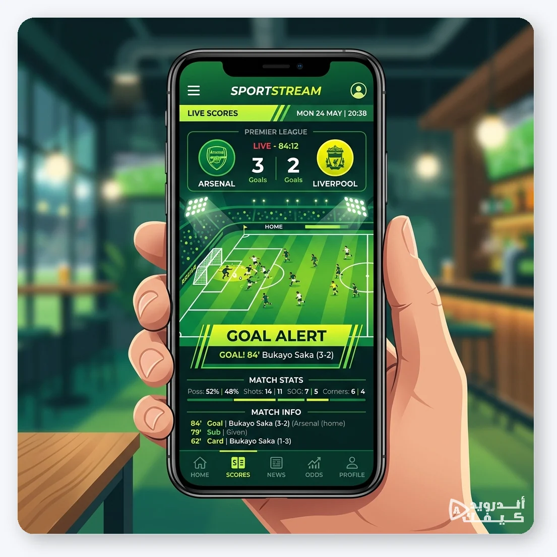 تطبيقات متابعة نتائج المباريات المباشرة للاندرويد