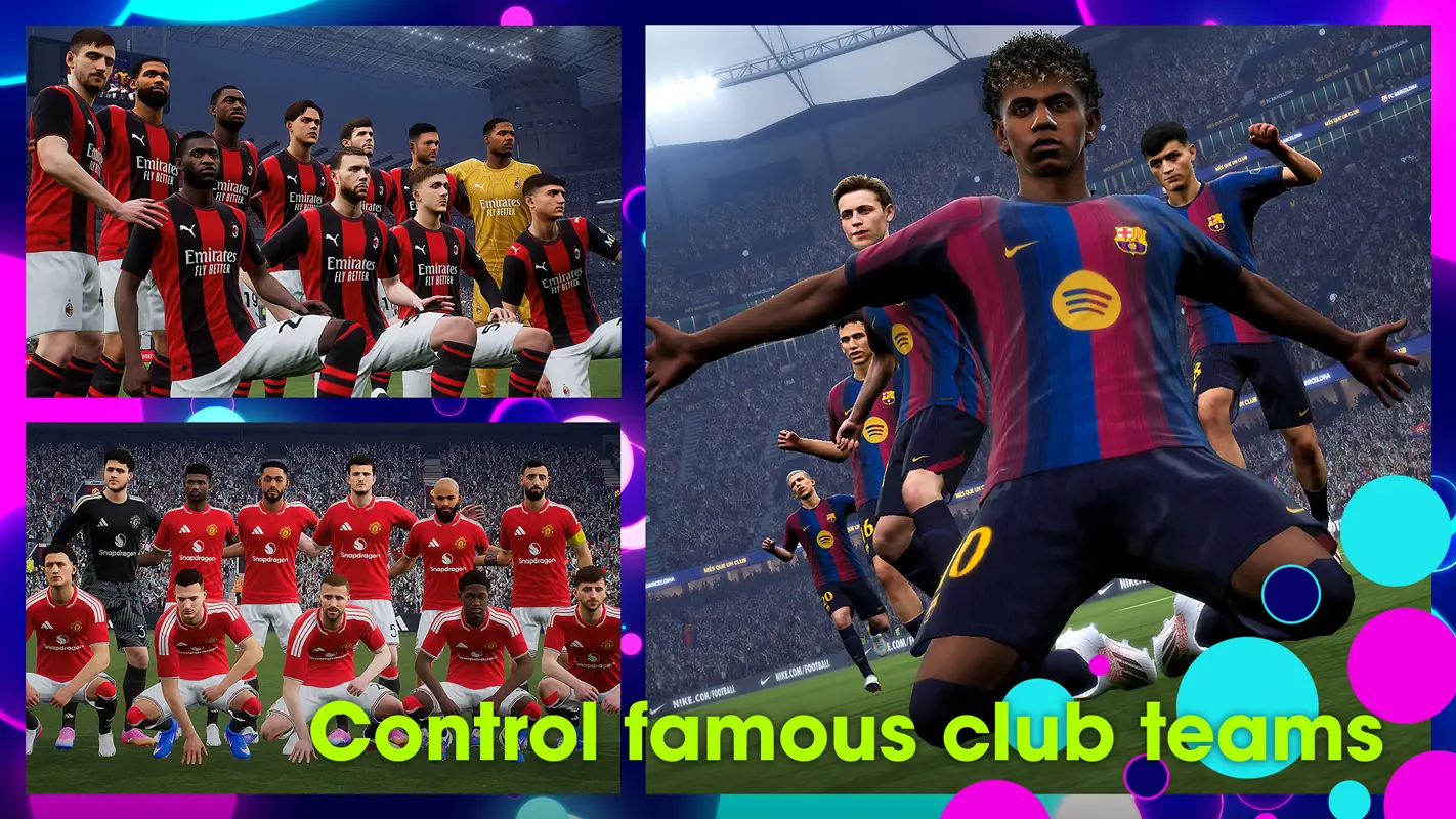 لاعبو وأندية كرة قدم في تكوين eFootball المنشور من كونامي